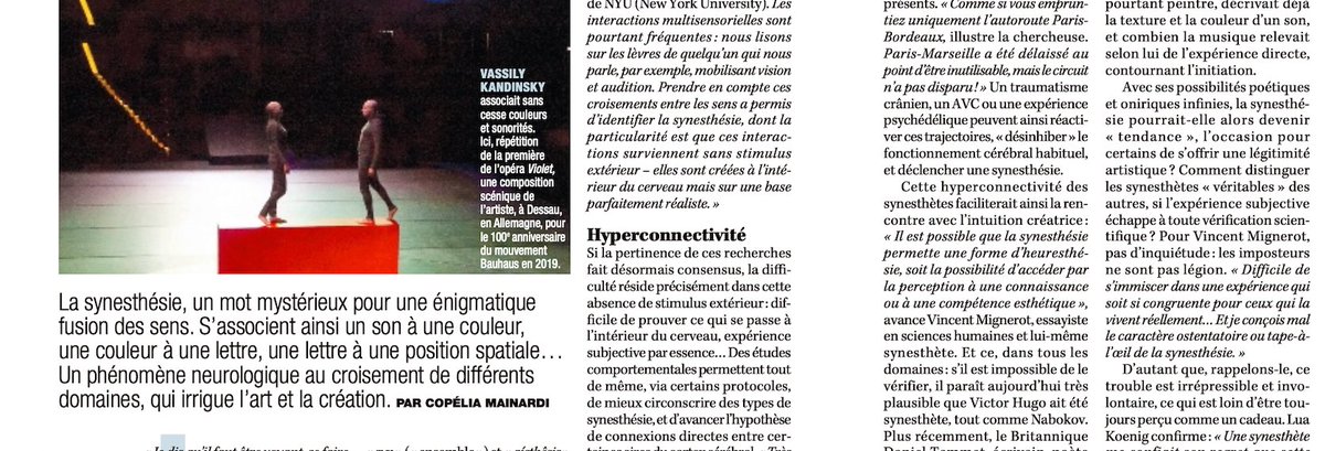 copeliamainardi's tweet photo. 💡🎨Et sinon, c'est quoi la synesthésie ? Fusion des sens, trouble de la perception : cette semaine dans @MarianneleMag, décryptage de ce mystérieux phénomène neurologique au croisement des sciences, de l’art et de la métaphysique. Avec les éclairages de @luakoenig et @vmignerot https://t.co/k2E0SwvIcV