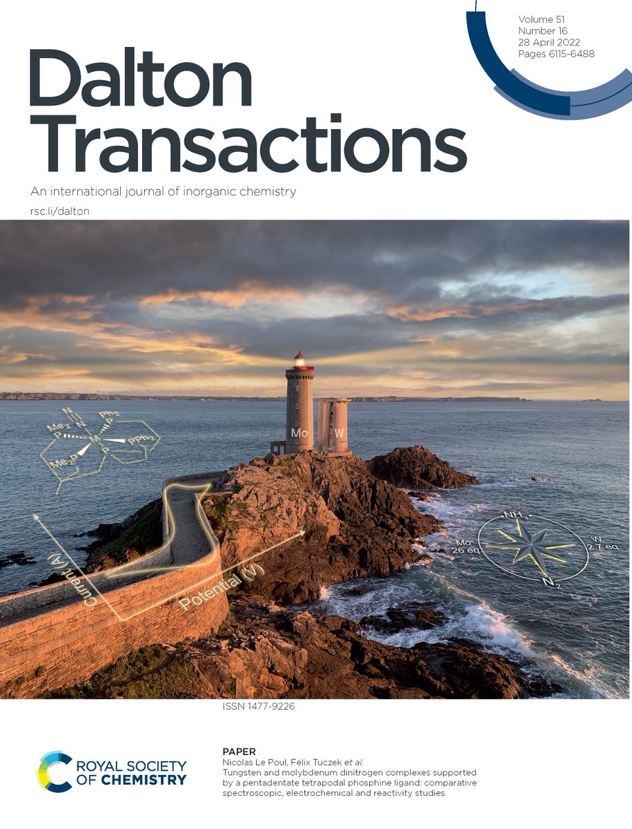 DaltonTransactions (@daltontrans) on Twitter photo Check out the article behind our front cover this week where Felix Tuczek, Nicolas Le Poul & co compare a new tungsten pentaphosphine dinitrogen complex to its molybdenum analogue
🔗pubs.rsc.org/en/content/art…
📍<a href="/kieluni/">Universität Kiel CAU 🎓</a> <a href="/UMR_6521/">CEMCA - UMR CNRS 6521</a> <a href="/CNRS_dr17/">CNRS Bretagne et Pays de la Loire</a> Check out the article behind our front cover this week where Felix Tuczek, Nicolas Le Poul & co compare a new tungsten pentaphosphine dinitrogen complex to its molybdenum analogue
🔗pubs.rsc.org/en/content/art…
📍<a href="/kieluni/">Universität Kiel CAU 🎓</a> <a href="/UMR_6521/">CEMCA - UMR CNRS 6521</a> <a href="/CNRS_dr17/">CNRS Bretagne et Pays de la Loire</a>