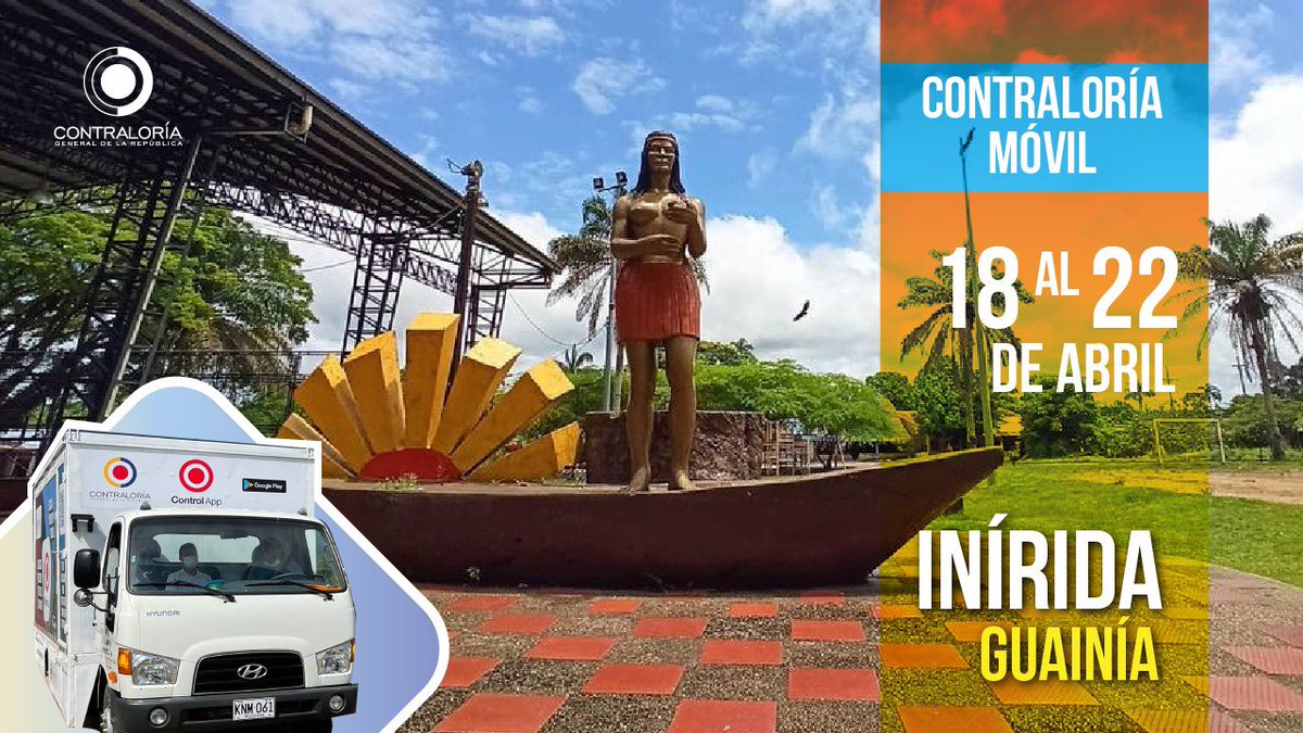 La #ContraloríaMóvil continúa su recorrido por Casanare. Este 21 de abril seguirémos en Inírida, Guainía, atendiendo a la ciudadanía para recibir sus quejas, peticiones y reclamos, y dar trámite a denuncias sobre posibles irregularidades en manejo de recursos públicos.