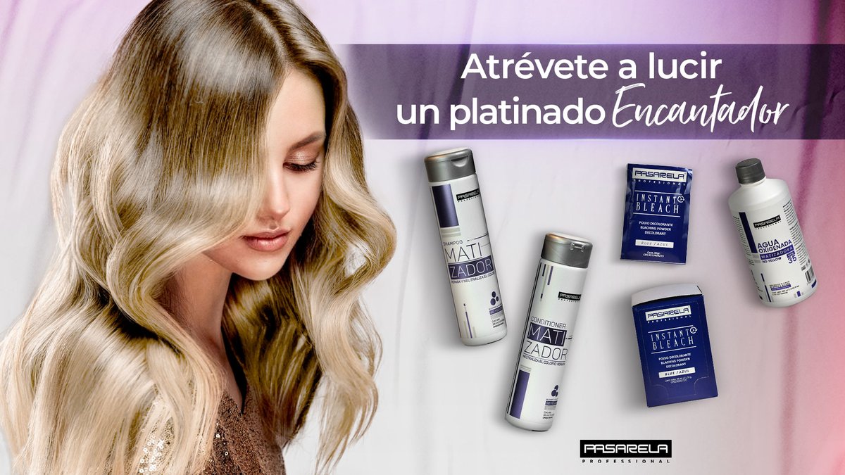Pasarela_ve's tweet photo. Tenemos el kit ideal para hacerte lucir un rubio platinado e s p e c t á c u l a r 💜

Con #PasarelaProfesional puedes adquirir todos los productos en nuestra tienda online 📲 https://t.co/bS1bvLgojx ¡Ingresa ya!
.
#RubioPerfecto #VivePasarela https://t.co/7VRFFB3AYK