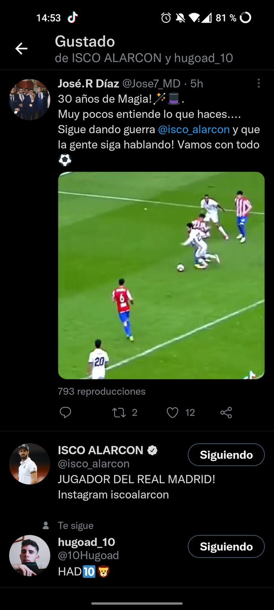 JMMD22's tweet photo. @Jose7_MD @isco_alarcon RT @Jose7_MD: Nahhhh de locos @isco_alarcon  una camiseta ya sería el sueño cumplido ídolo!! 🎩🪄 https://t.co/vlrR2RCKq3
@IscoAlarcon por dios!! Regalé una camiseta que yo creo que lo harás el más feliz del mundo