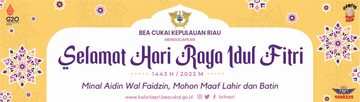 Slamet hari rayee semuanya..duluan ngucapin,,sebab, THR duluan keluar..
<a href="/beacukai_tbk/">Bea Cukai Tanjung Balai Karimun</a> 
<a href="/kanwilbckepri/">Kanwilsus DJBC Kepri</a> 
<a href="/Menkeu/">Menteri Keuangan</a> 
<a href="/bckanwilsumut/">Bea Cukai Sumut</a> 
<a href="/bckanwiljabar/">Kantor Wilayah DJBC Jawa Barat</a> 
<a href="/bckepri/">Bea Cukai Kanwil Kepri</a> 
@Siantar72 
@Adiiiinnnnnn