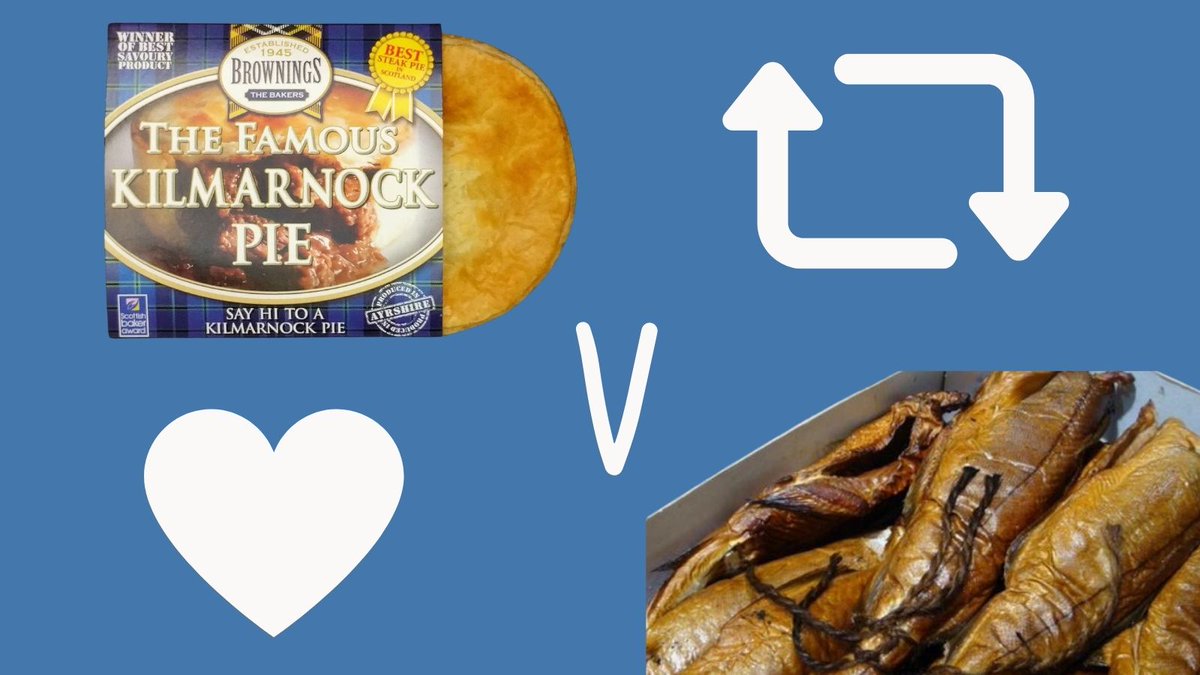 We cant wait for Friday nights top of the league clash between <a href="/KilmarnockFC/">Kilmarnock FC</a> and <a href="/ArbroathFC/">Arbroath FC</a>. Who gets your vote, tell us your favourite? <a href="/KilmarnockPie/">Kilmarnock Pie</a>  v Arbroath Smokies? Are Kilmarnock Pies going to be a league above Smokies? Time will tell! #WeareKillie #Ayrshire #Lovelocal