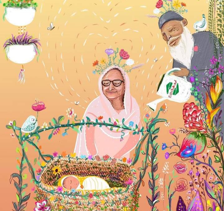 HasanShazia's tweet photo. Another beautiful piece of #art featuring the nurturing #Edhis 💕 https://t.co/eOu3bszNev