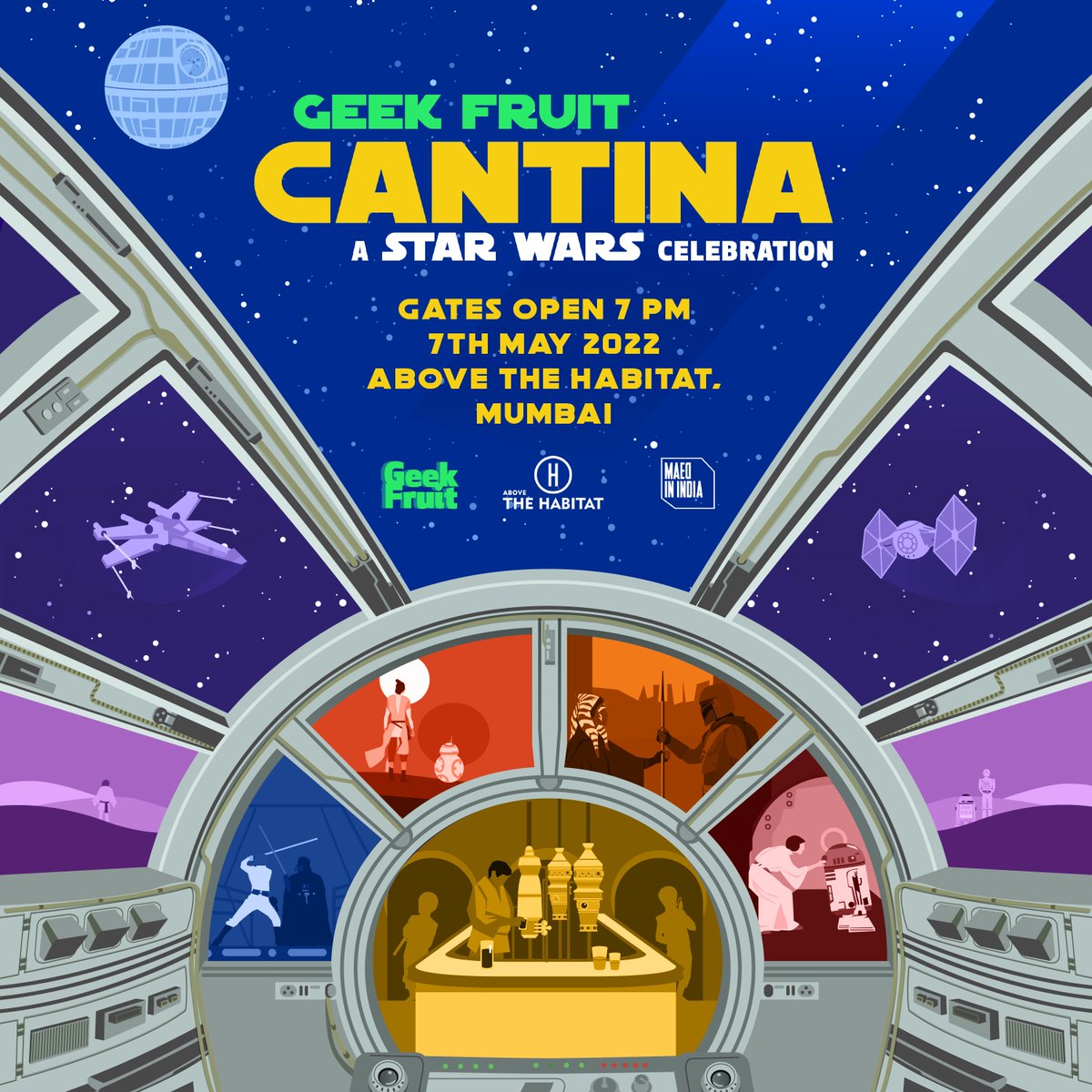 Hello There, y'nerds! We are extremely excited to announce Geek Fruit Cantina: A Star Wars Celebration the biggest and only Star Wars Fan Event in India! With some live discussion, a table read, games and merch! Tickets here: bit.ly/3MmgBK4