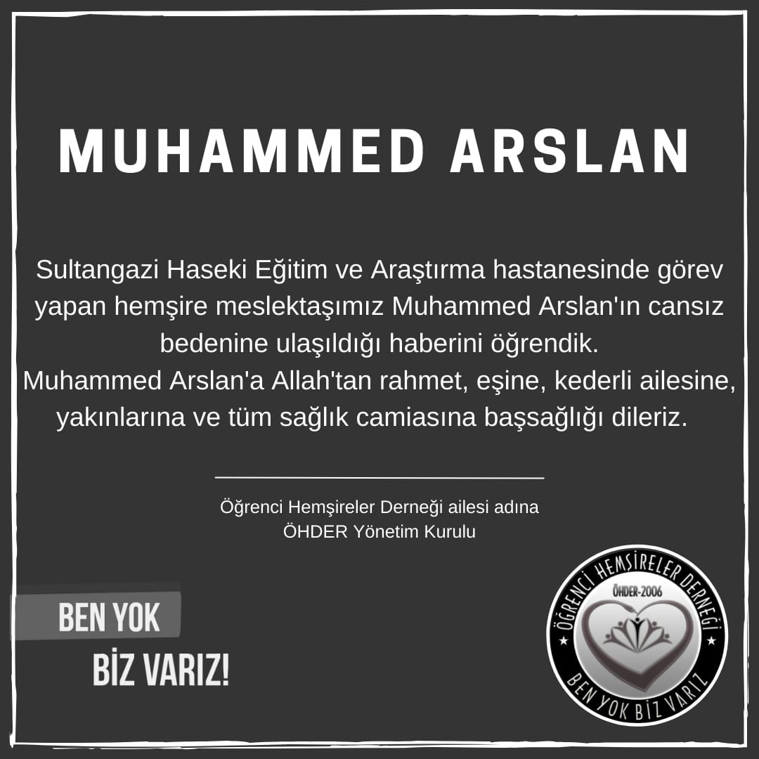 ohder2006's tweet photo. Meslektaşımıza Allah’tan rahmet, tüm yakınlarına ve kederli ailesine başsağlığı diliyoruz. https://t.co/zCRtRFcxog