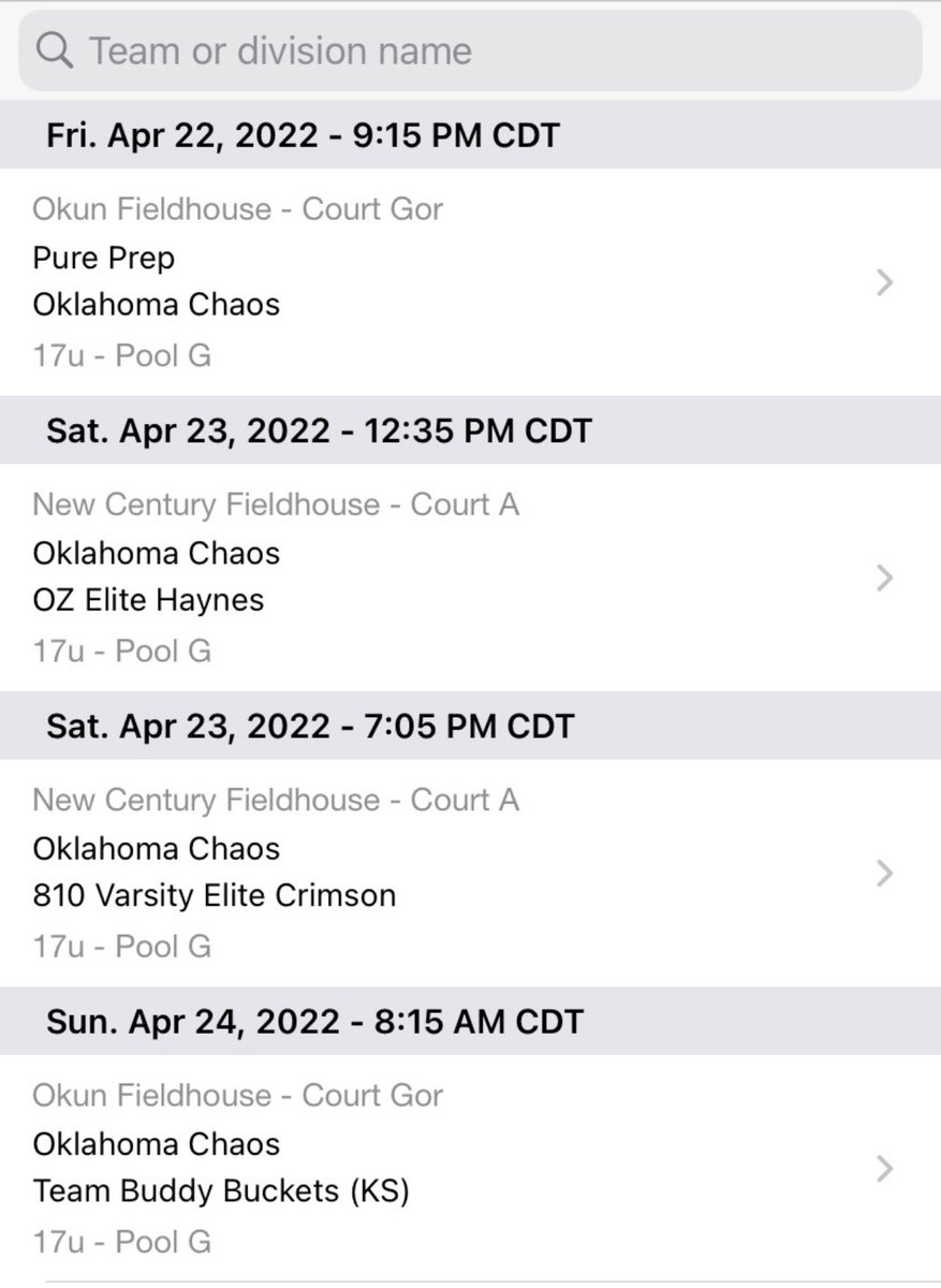 College coaches if you’re in the Kansas City area this weekend, come checkout our Oklahoma Chaos 17u guys🖤💛