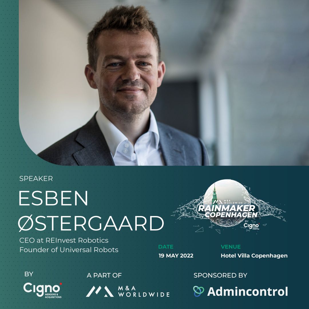 Pleased to announce that I will be speaking at the Rainmaker M&amp;A convention in Copenhagen on May 19 #Rainmakercopenhagen #Rainmaker