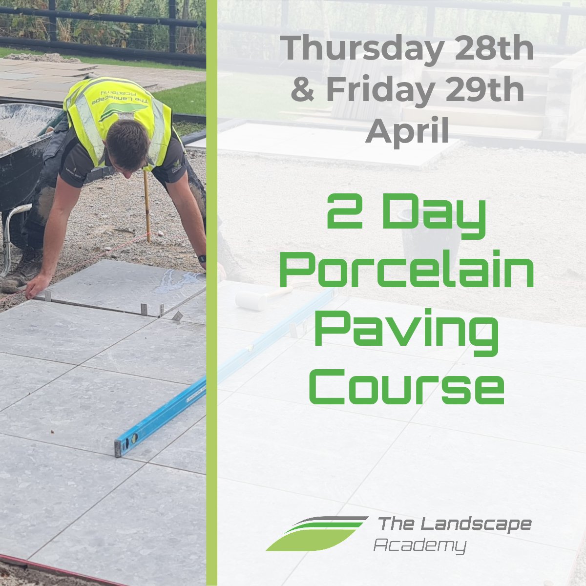 There's only a couple of spaces left on our Porcelain course this month, be quick and book today! landscapeacademy.co.uk/courses/paving…
#landscapingthefuture #futureoflandscaping #pavingtraining #learntolandscape #landscapertraining #lantra #lantraapprovedtrainingprovider #porcelainpaving