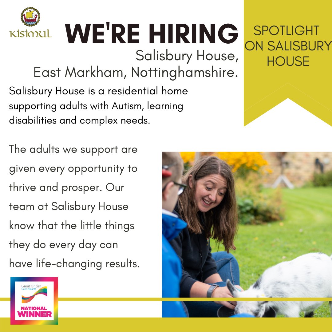 Kisimul Group on Twitter "We are recruiting at Salisbury House! A