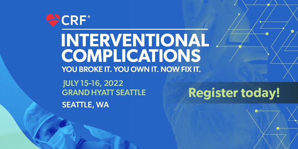 We’re excited for this lineup at @crfheart #CompCourse2022 in Seattle! You won’t want to miss this comprehensive course on strategies for managing complications, led by directors @DrBillLombardi @jamiemccabeMD & @ajaykirtane. Learn more: complications2022.crfconnect.com #CardioTwitter