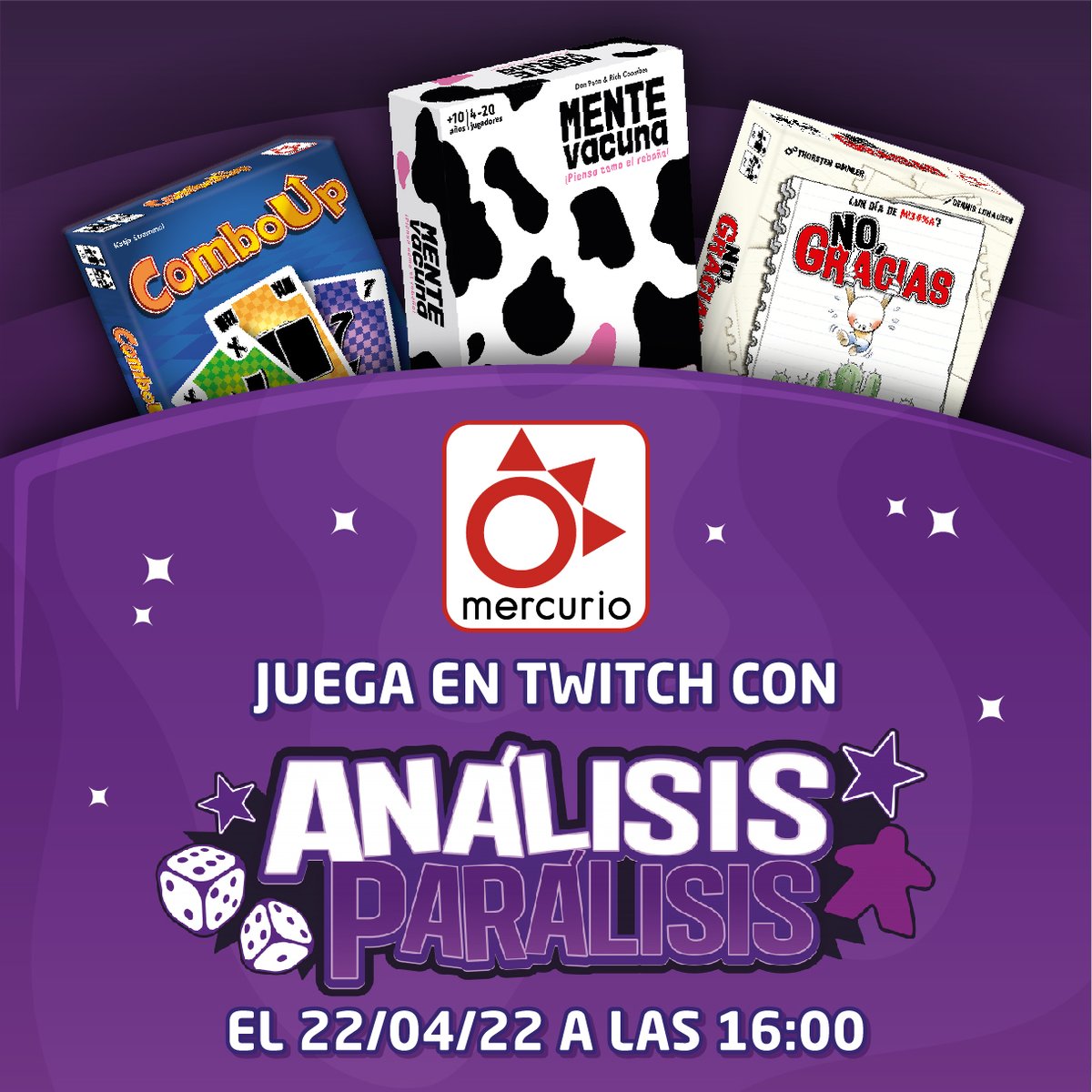 Mercurio_Juegos's tweet photo. ¡Os esperamos mañana en @APJUEGOS para jugar a nuestras últimas novedades! 🤩

👉 https://t.co/X4Jm2K48jS

#ComboUp #MenteVacuna #NoGracias https://t.co/ugFwY7k0pc