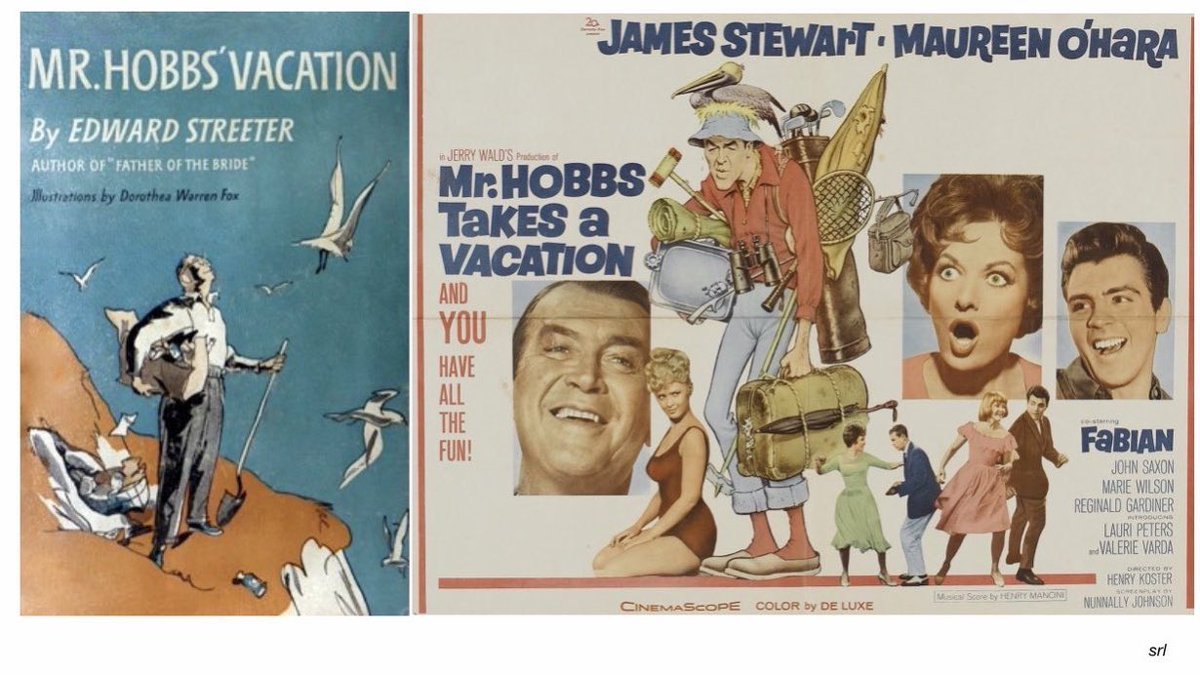 SaveRedlandLibr's tweet photo. 2:30pm TODAY on @TalkingPicsTV 

The 1962 #Comedy film🎥 “Mr. Hobbs Takes a Vacation” directed by #HenryKoster from a screenplay by #NunnallyJohnson

Based on #EdwardStreeter’s 1954 novel📖 “Mr. Hobbs' Vacation”

🌟#JamesStewart #MaureenOHara #Fabian #LauriPeters #JohnSaxon https://t.co/NQlTkImKbO