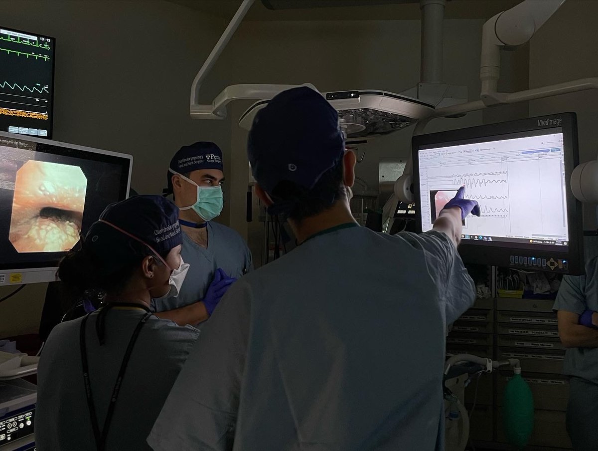 PennSleepSurg's tweet photo. Welcome to the Day in the Life of a Sleep Surgeon!

The day began with our hybrid sleep surgery fellows reading sleep studies. In the afternoon, the sleep surgeons performed a DISE and an Inspire hypoglossal nerve implant. https://t.co/3mEbD7WvAp