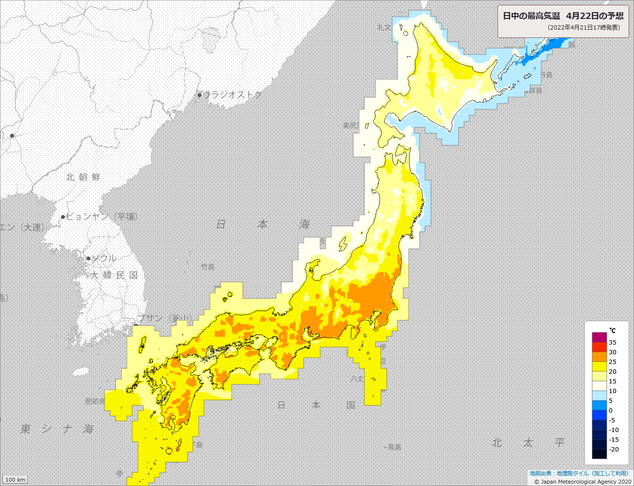 荒木健太郎 暑くなります 明日 22日は東 西日本で夏日の地域が多くなる見込みです 最高気温は甲府29 熊谷 秩父 前橋28 宇都宮 水戸 土浦 松本 静岡 浜松 名古屋 岐阜27 東京都心26 などの予報 明日は服装などお気をつけください