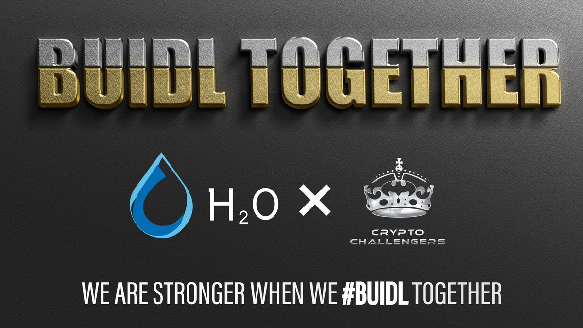 🚀🚀We are stronger when we #BUIDL together! 

Join the #H2O #BUIDL movement and stand a chance to win $10 USDT for 15 random winners.

Required:
1)Follow <a href="/H2O_Homes/">H2O DAO💧</a> and <a href="/c_challengers/">CRYPTO CHALLENGERS</a>
2)Like, retweet &amp; comment with #BUIDLH2O 
3)Tag 3 friends