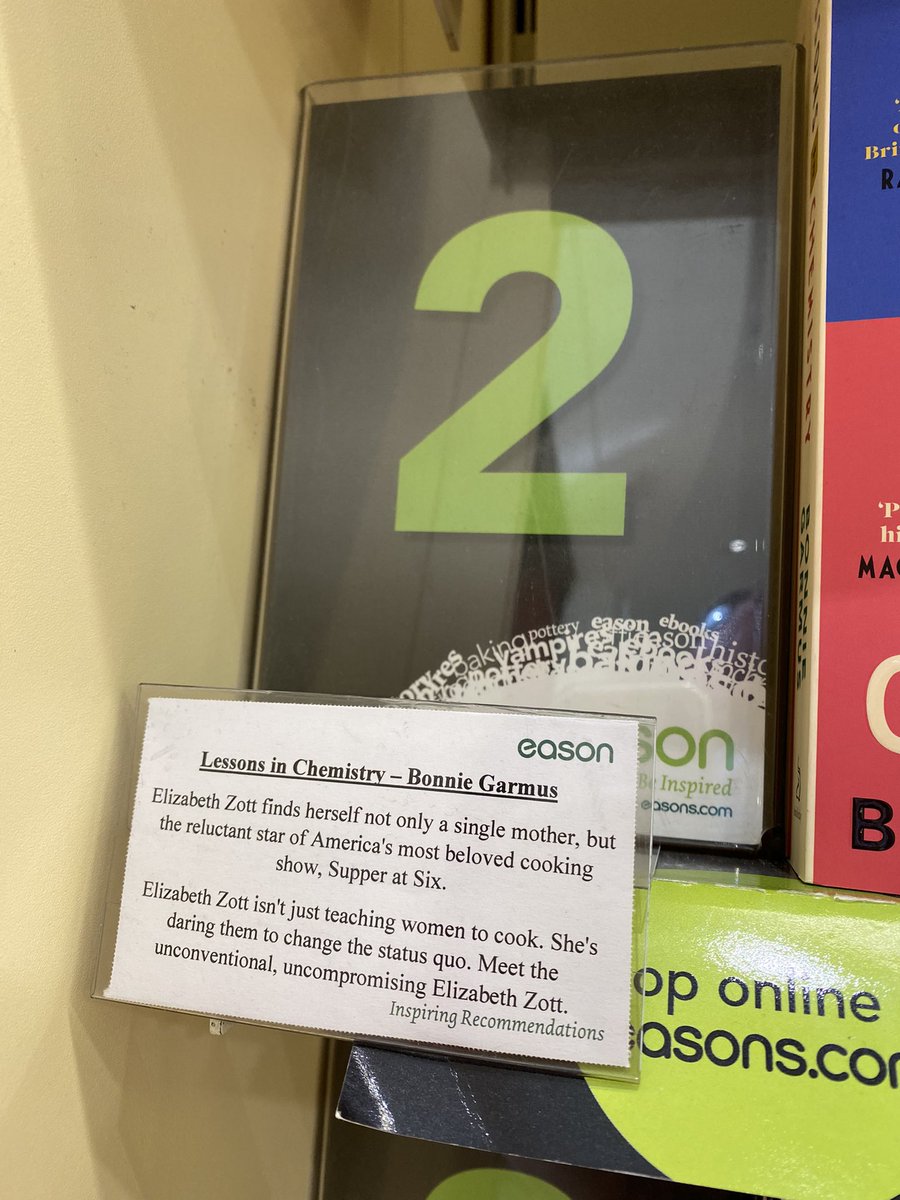 pinkipixiefld's tweet photo. Look at this #2 in #Ireland #LessonsInChemistry #TheMarshes #BookTwitter @BonnieGarmus https://t.co/y3LCwee5dG