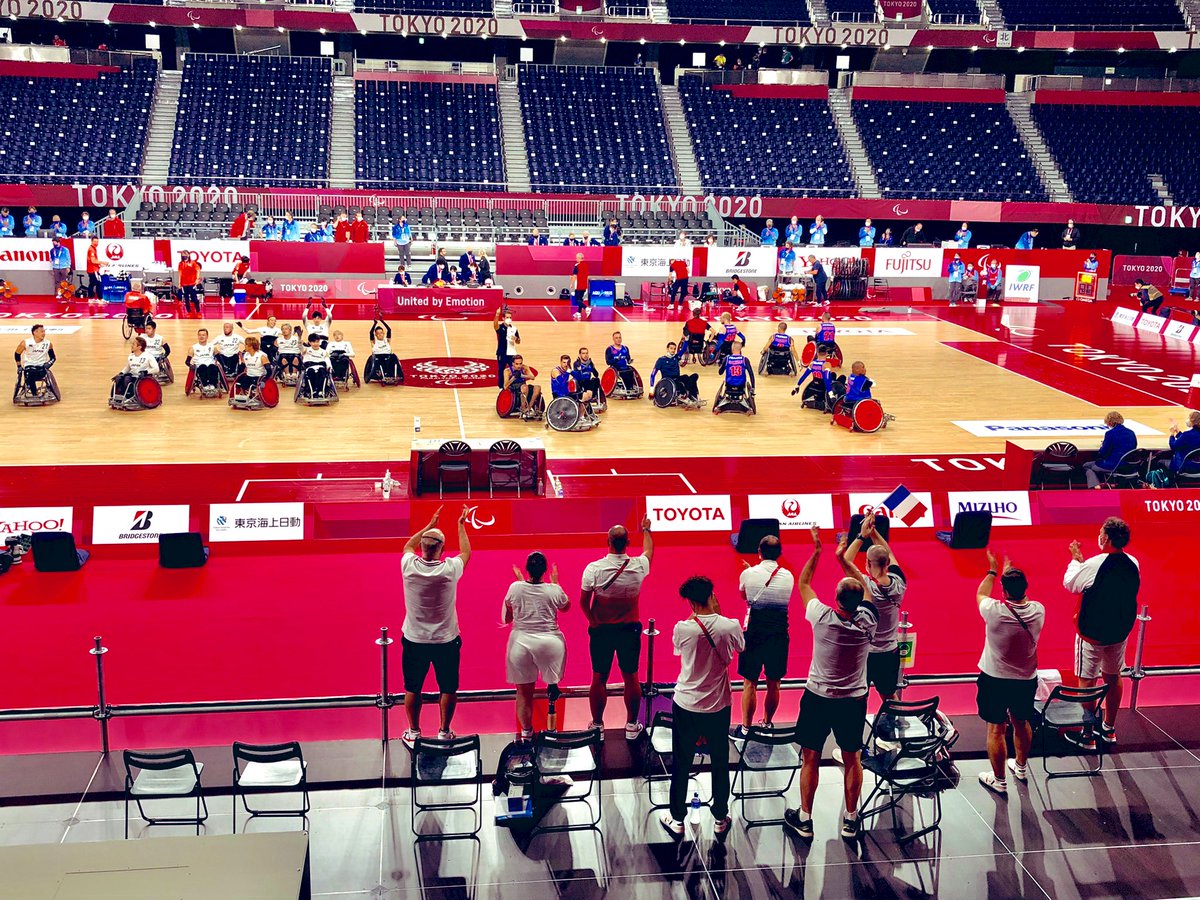 De #Tokyo2020 à #Paris2024 : 
Extrêmement heureux d’avoir pu recroiser la route du champion d’Europe 2022 <a href="/CedricNankin/">Cédric Nankin</a>, de passage dans nos locaux avec <a href="/capsaaaparis/">CAPSAAA Paris</a> pour nous initier au #RugbyFauteuil ! Conquis (une fois encore) 🤗