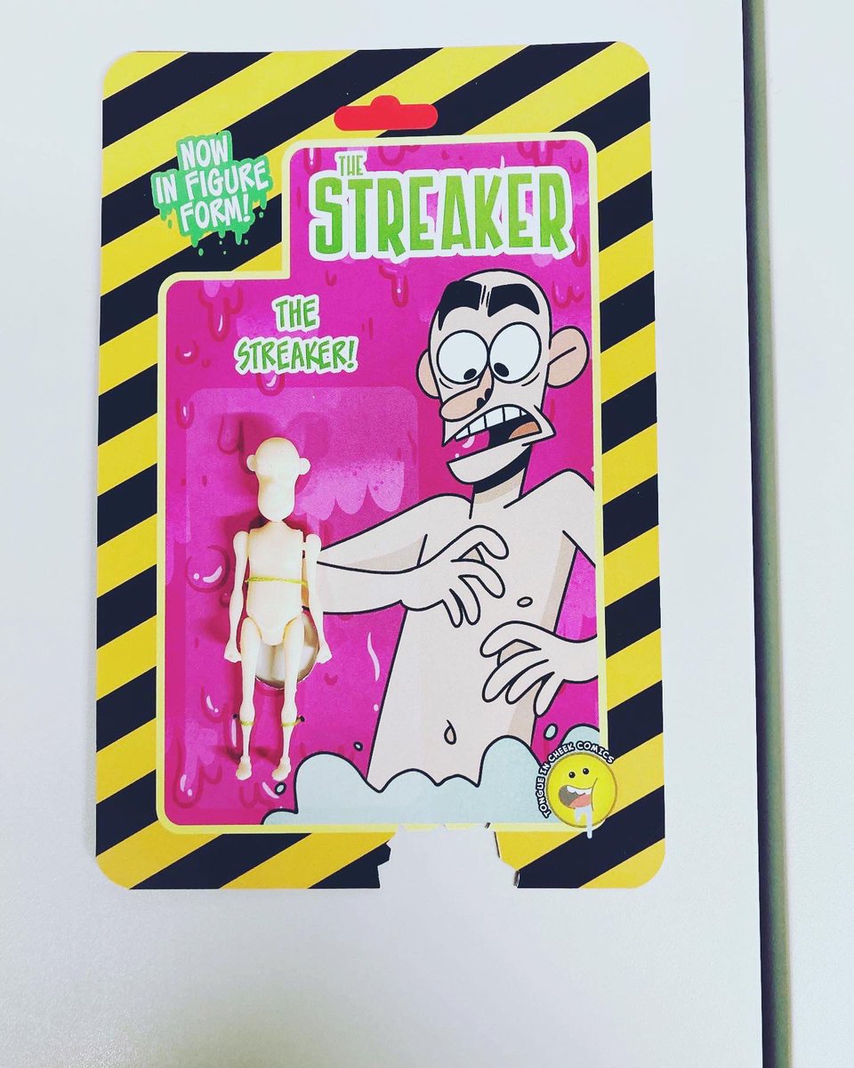 Are you tired of playing with yourself? Then we have a solution for you! 

Pick up your very own Streaker action figure, made by Jarrett Fawdry with backing board designed/illustrated by <a href="/Artmonkeymg2/">ArtmonkeyMG -Matt Garbutt</a>. This bad boy will be debuting today @calgaryexpo at table A5215!