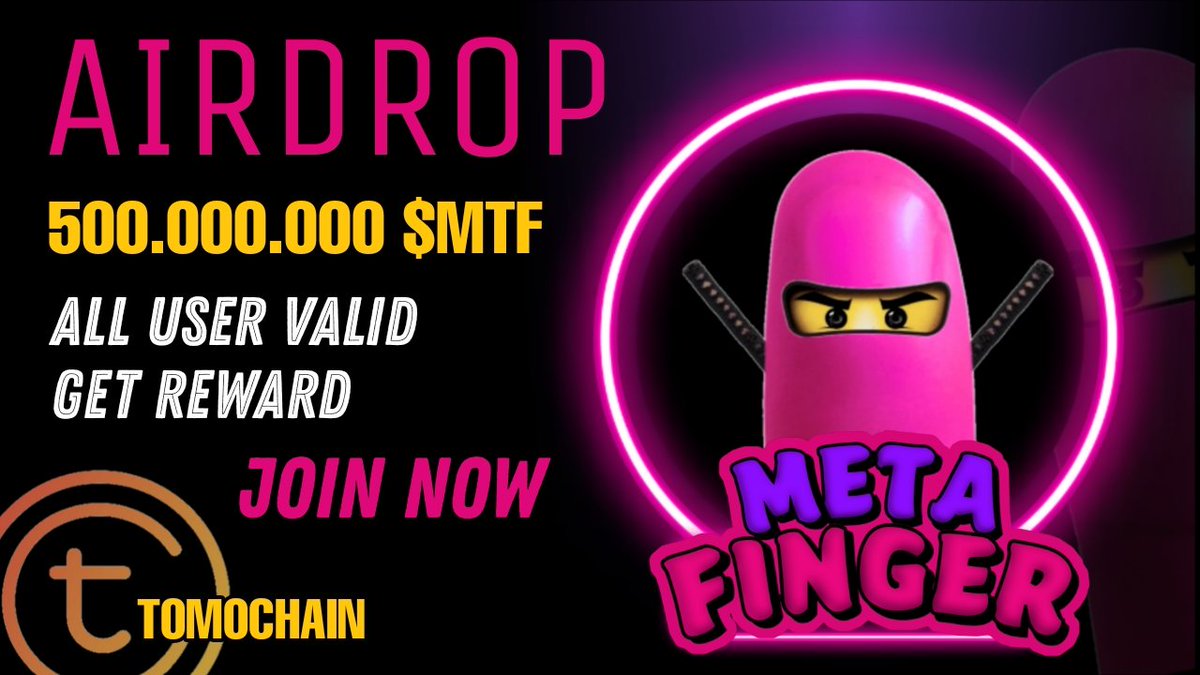 Thefingernft's tweet photo. 🚀META FINGER AIRDROP🚀

💰 Reward   : 500,000,000 $MTF
👥 Per Refer: 100,000,000 $MTF
🏆 Winner  : All Valid Users will Get Rewards
📊 Market: LUASWAP ( SOON ) 
🧶 Rate: ⭐️⭐️⭐️⭐️⭐️
🚀 Distribution withIn 1- 6 Hours

🤖 Airdrop Link: 
https://t.co/3WBecLuilE https://t.co/gWKCaWG8rb