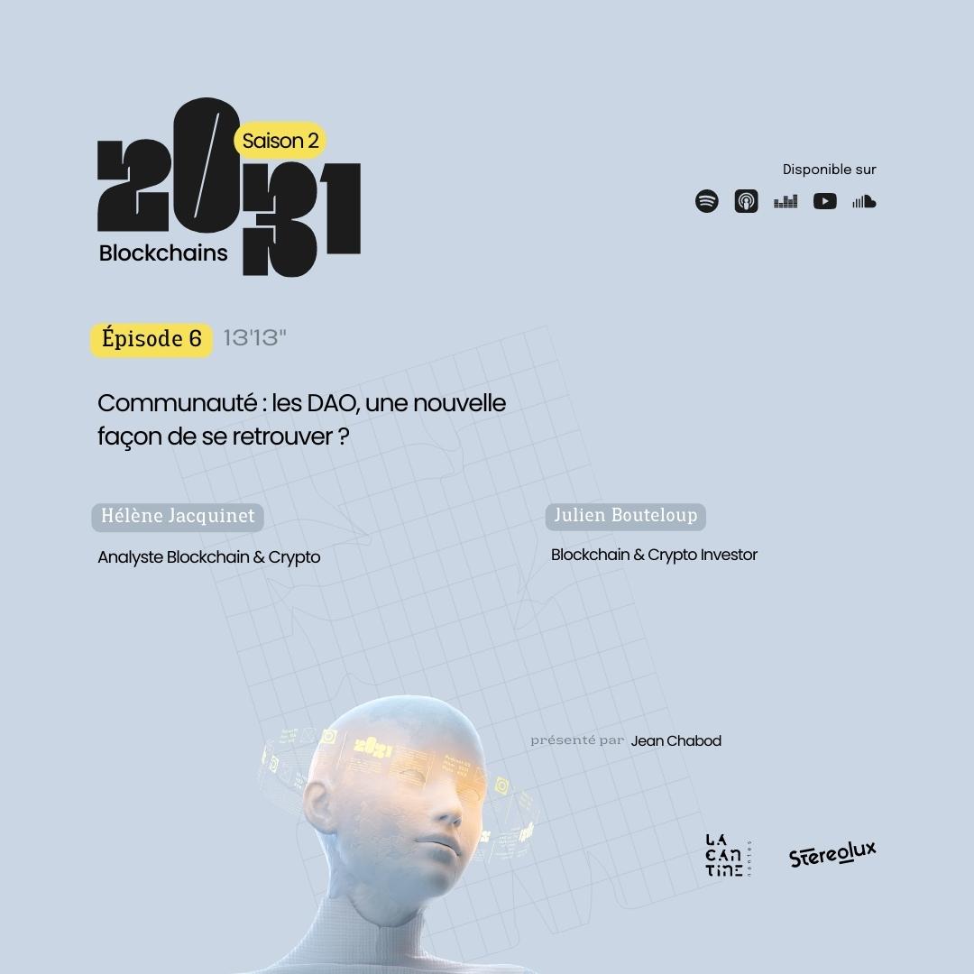 𝐂'𝐞𝐬𝐭 𝐫𝐞𝐩𝐚𝐫𝐭𝐢. 🎧

Les épisodes 5 &amp; 6 de notre podcast 2031 sont disponibles. 🎉 Avec la collaboration de <a href="/Stereoluxnantes/">Stereolux / Scopitone</a>, et toujours présentés par <a href="/JeanChabod/">Jean Chabod</a> ! 

Par ici les écoutes ➡️ podcast.ausha.co/2031-blockchai…

#podcast #blockchains #bitcoins #cryptomonnaies