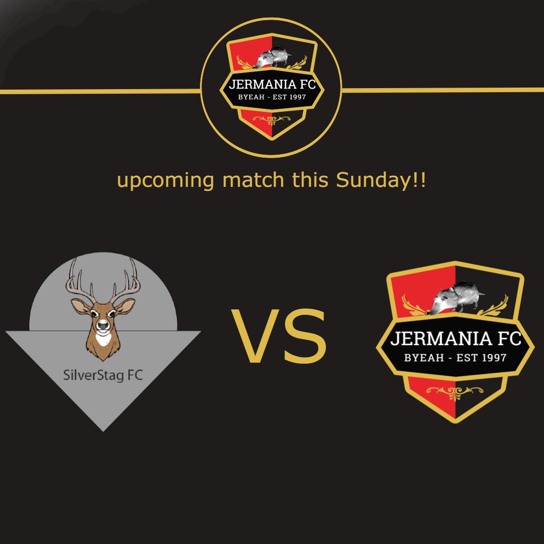 JermaniaFC's tweet photo. Upcoming match this Sunday, make sure to book your tickets for this incredible event! ⚽⚽⚽ https://t.co/RuslXFnL6c