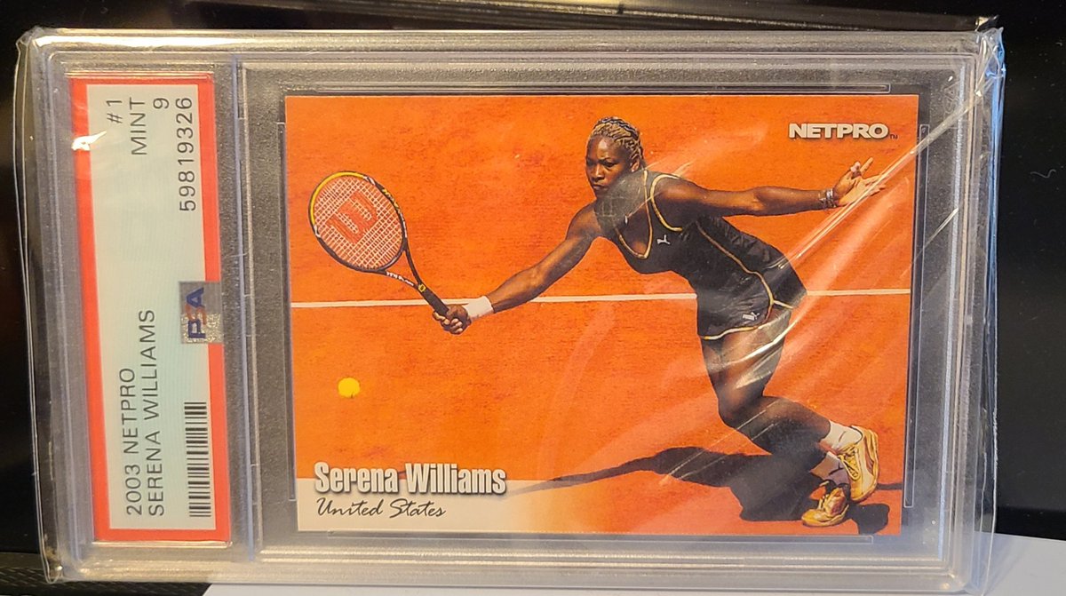 TheBrianAlex's tweet image. Never been big into tennis, but when the rookie card of the greatest tennis player of all-time is available for a steal in a fire sale... you grab it!
#SerenaWilliams #Netpro #RC #PSA #Tennis #Sportscards