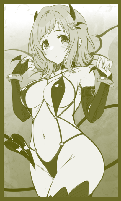 次のサキュバス化娘wip🦇🌸 