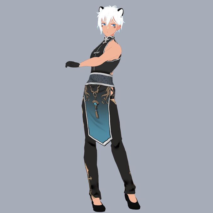 レオくんのお洋服を買っちゃった🐯💙
似合う～☺️とてもよき🙏✨✨
#otompic #VRoid 