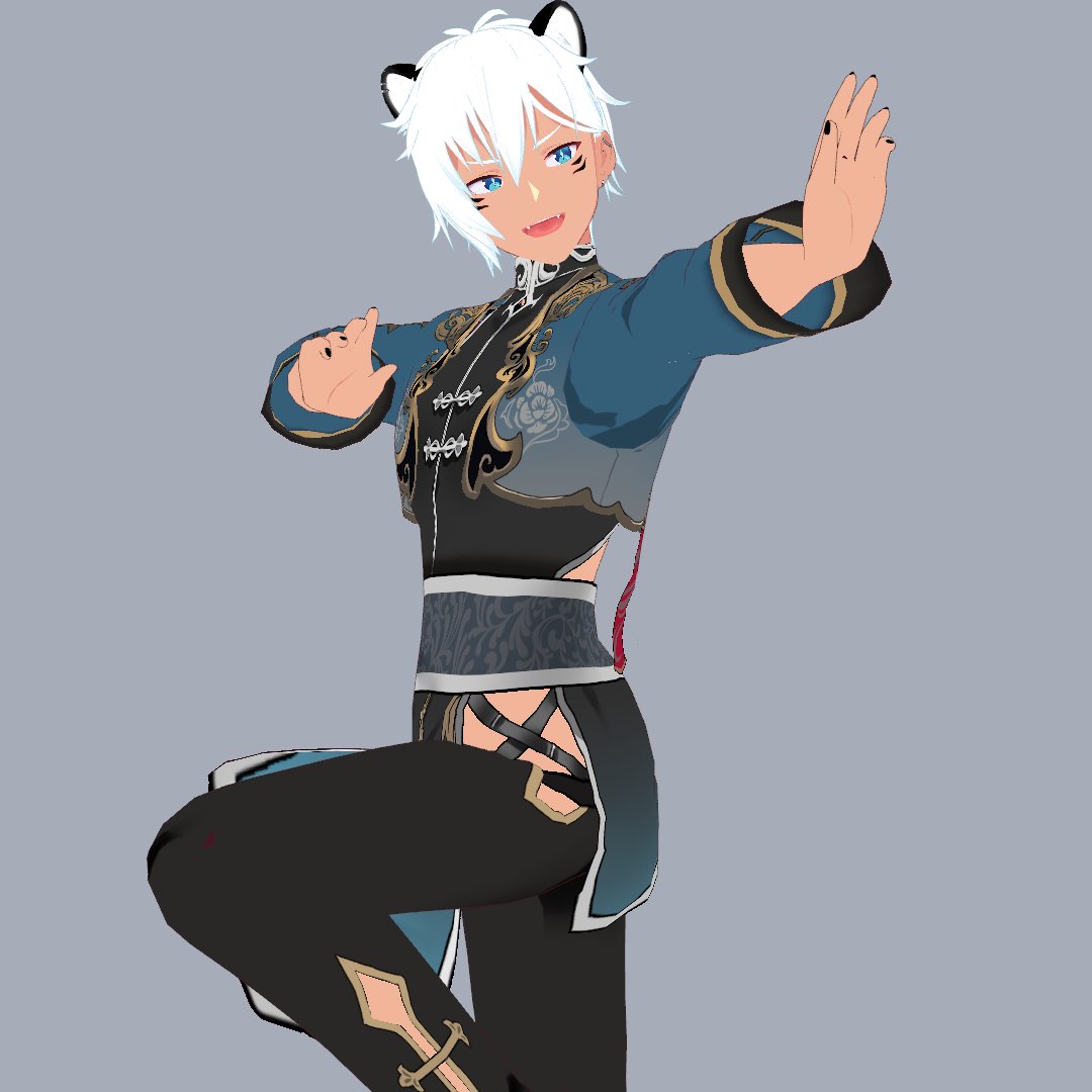 レオくんのお洋服を買っちゃった🐯💙
似合う～☺️とてもよき🙏✨✨
#otompic #VRoid 