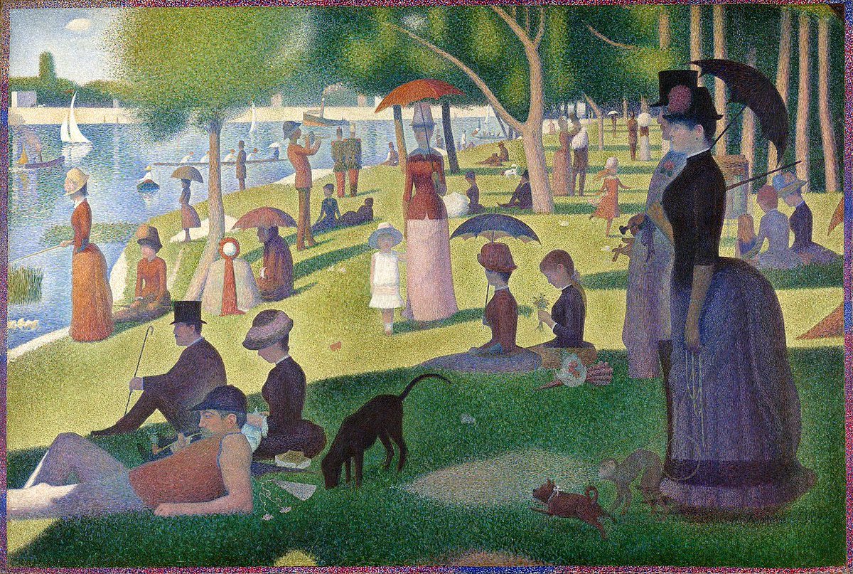 birsanatbirkitap.com ile Ünlü Tabloları Tanıyalım Köşesi! 🧐🖼️
Georges Seurat‘ın tüm dünyada tanınan en büyük eseri La Grande Jatte’de Bir Pazar (A Sunday on La Grande Jatte), Seine Nehri kıyısında güneşli bir günün tadını çıkaran şık Parislileri tasvir etmektedir. #art #sanat