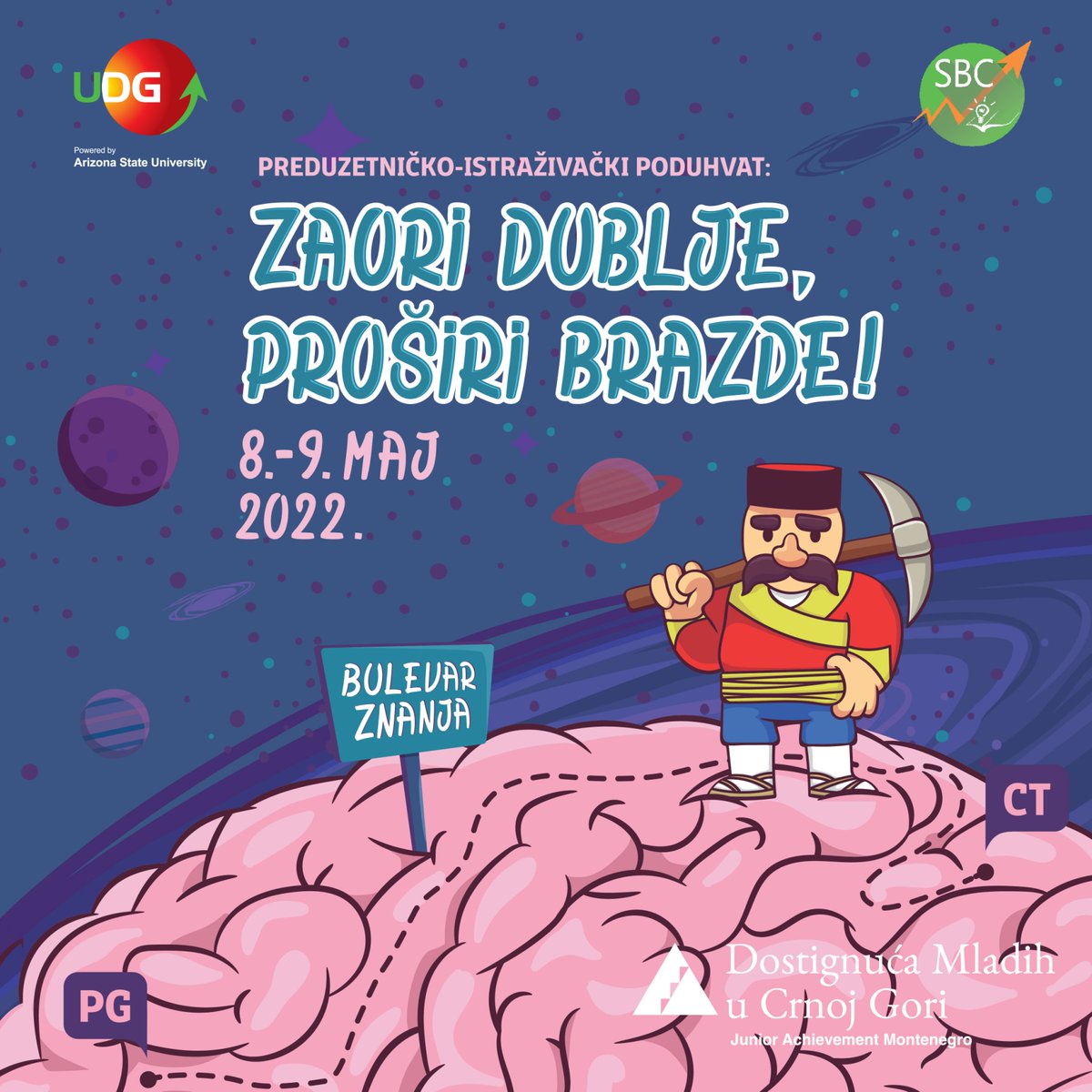 Dragi maturanti,
Studentski Biznis Centar UDG-a i ove godine organizuje preduzetničko-istraživački poduhvat „Zaori dublje, proširi brazde!  ✅
♦️ 𝙕𝘼 𝙑𝙄Š𝙀 𝙄𝙉𝙁𝙊𝙍𝙈𝘼𝘾𝙄𝙅𝘼 𝙋𝙊𝙎𝙅𝙀𝙏𝙄𝙏𝙀 𝙇𝙄𝙉𝙆 form.jotform.com/221033393326044
❗Rok za slanje prijava je subota, 30. april!