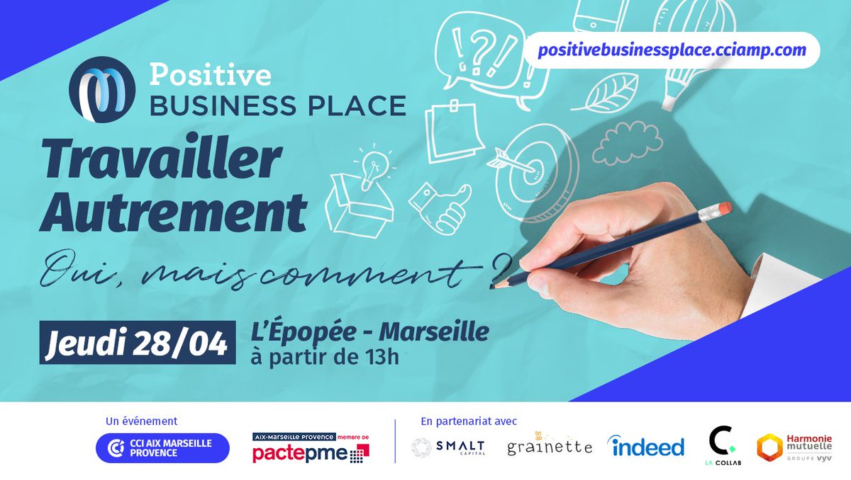Et si nous réfléchissions ensemble sur nouvelle façon de travailler ?
Le jeudi 28 Avril 2022, la <a href="/CCI_AMP/">CCIAixMarseilleProvence</a> vous invite à <a href="/EpopeeMarseille/">L'Epopée Marseille</a> pour un moment d'échanges et de rencontres autour de cette thématique.
Pour vous inscrire 👉🏻 urlz.fr/i37i
