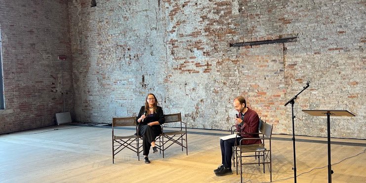 kult_min's tweet photo. Inauguration de 'Faraway so close' de #TinaGillen, le pavillon luxembourgeois à la Biennale de Venise en présence de S.A.R. la Grande-Duchesse héritière Stéphanie @CourGrandDucale et de la ministre de la Culture @SamTanson @mudamlux https://t.co/WlRjd1iukh