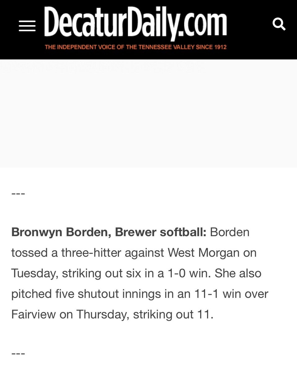 Brewer HS Softball tweet media