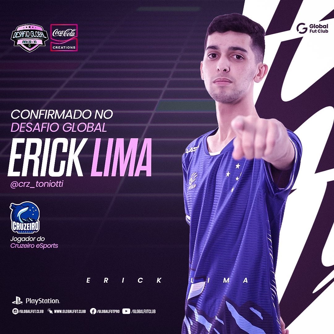 Globalpro_es's tweet photo. #AMagiaAcontece 💜🎮
@CRZ_Toniotti (@cruzeiroesports) e @SPQR_Nathansr22 (@spqrbrasilteam) são presenças confirmadas no Desafio Global.
Será que vão fazer bonito?
#AMagiaAcontece #FIFA22 #FIFA #eSports #VemPraGlobal #GlobalFutPro #FutebolDigital #CocaByte #CocaCola https://t.co/2O9Hbuw5EM