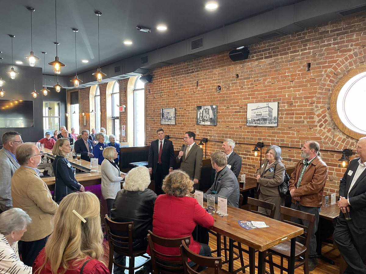 Flood4Nebraska's tweet photo. Thank you to former Governor @DaveEHeineman and Mayor @JoeySpellerberg for hosting me in Fremont last night at Five0Five Brewery! Great event with wonderful supporters from across Dodge County. https://t.co/3WBzoJXfpU
