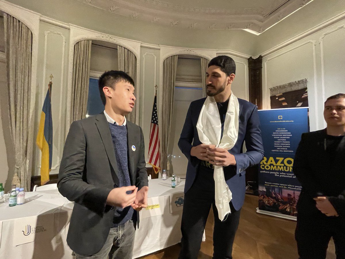Thanks for having us for the great event and thanks <a href="/EnesFreedom/">Enes Kanter FREEDOM</a> for #StandWithUkraine️ and human rights that all people deserve.