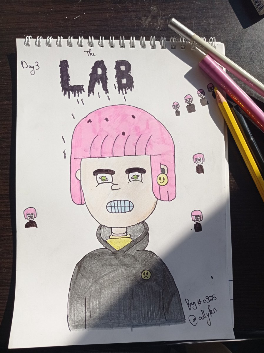 fuckfug's tweet photo. Day 3. Today i upgraded to a sketch book. Slowly but surely getting better. 
Title : The #LAB. 
As usual show me some love #posse fam. #Pssssd #pssssdfanart @whatthefurr @luuminize https://t.co/FsRkinHm7f