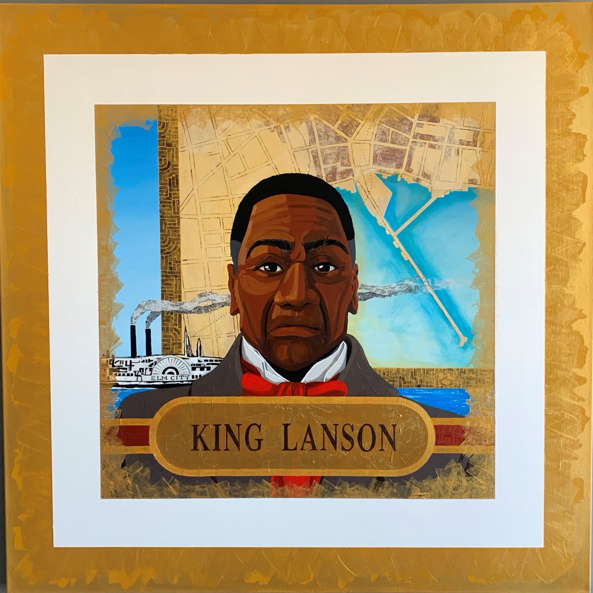 King Lanson, 2022, by New Haven artist Ricardo Gutiérrez. Join us Friday at 3 p.m. to see the painting, meet the artist, and reflect on William Lanson’s life.
#NewHavenMuseumAtHome