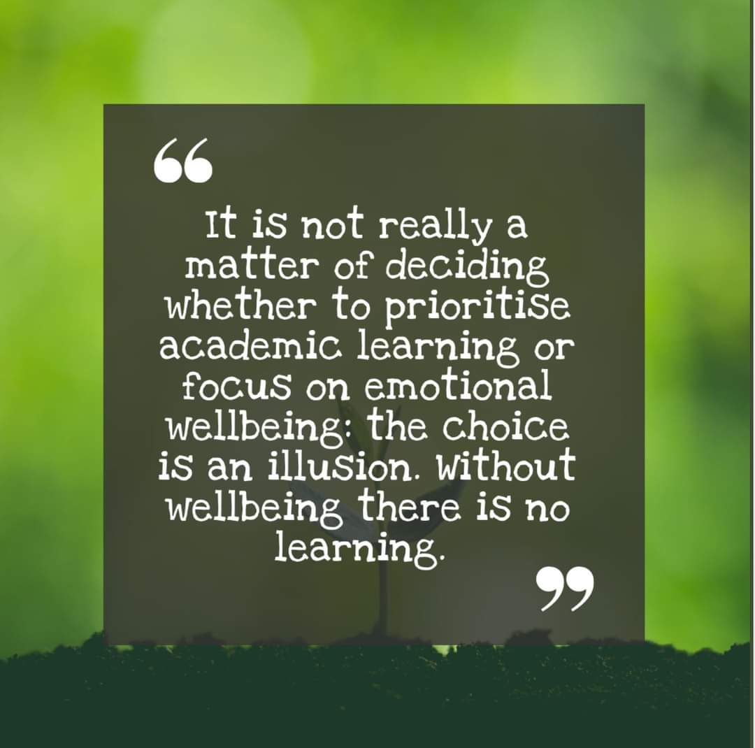1.  Safety.  2.  Connection.  3.  Now learning is possible.