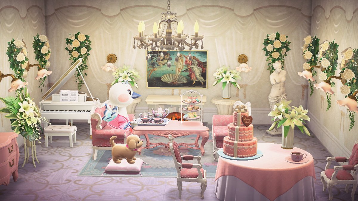 Misstrawberry16's tweet photo. Petite création dans l'univers de la famille Bridgerton #AnimalCrossing #ACNH #NintendoSwitch https://t.co/Civ36CHOBt