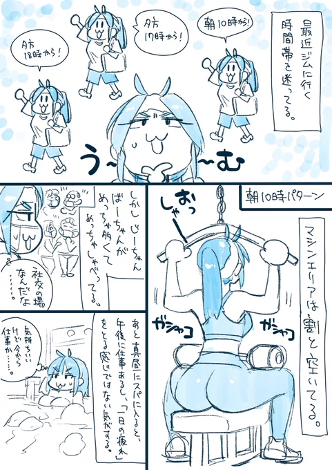 今日はジム62回目。マシン空いてるなら夕方に行きたい。
 #ねこぐちジム日記 