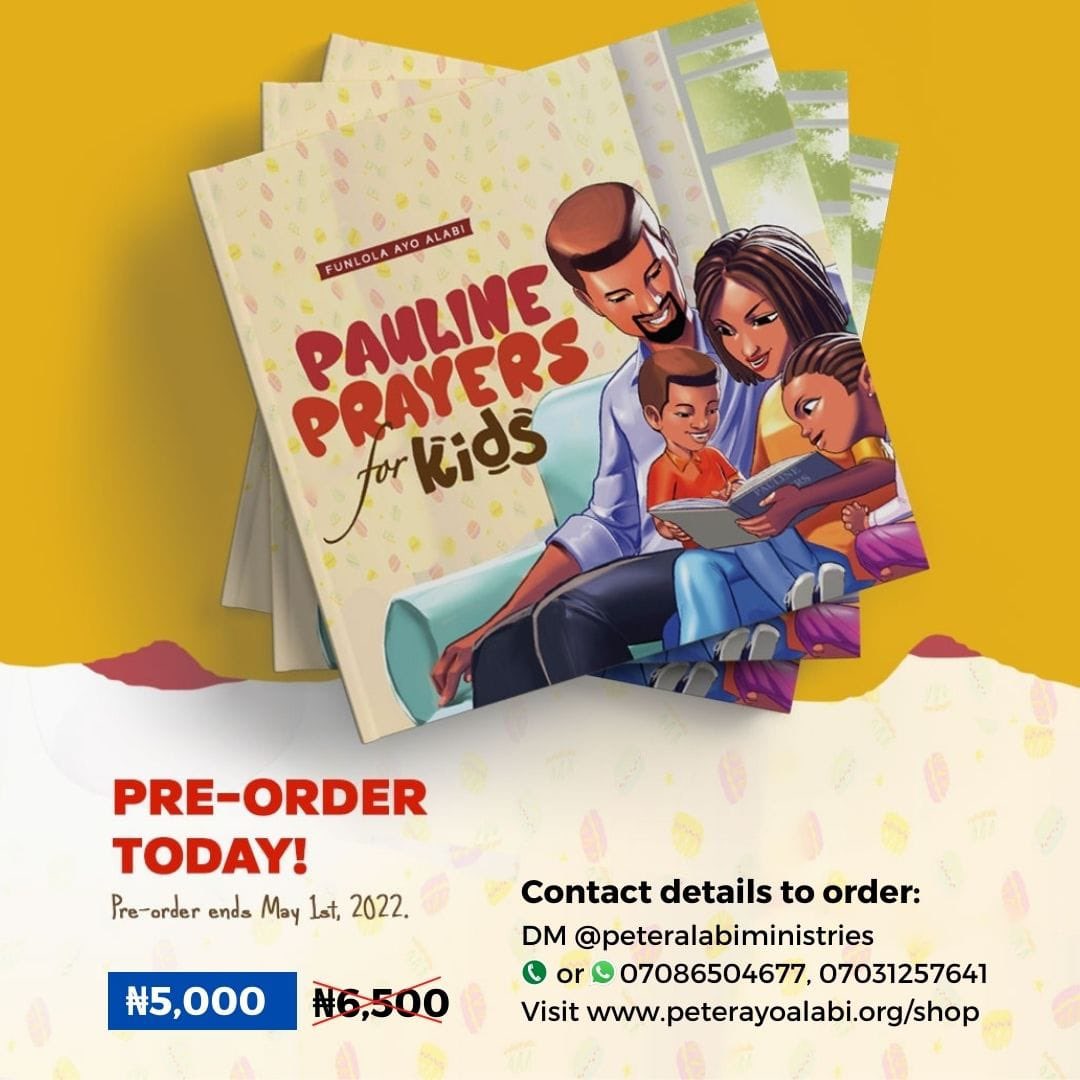 HoFChurchNG's tweet image. Hello Family,

Pauline Prayer For Kids by Mum- Pastor Funlola Alabi is
now available. You should definitely make a purchase for your children, nieces, nephews and every child around you.

Preorder today via peterayoalabi.org/shop

#HoFChurchNG #HoF #StrongerBelievers