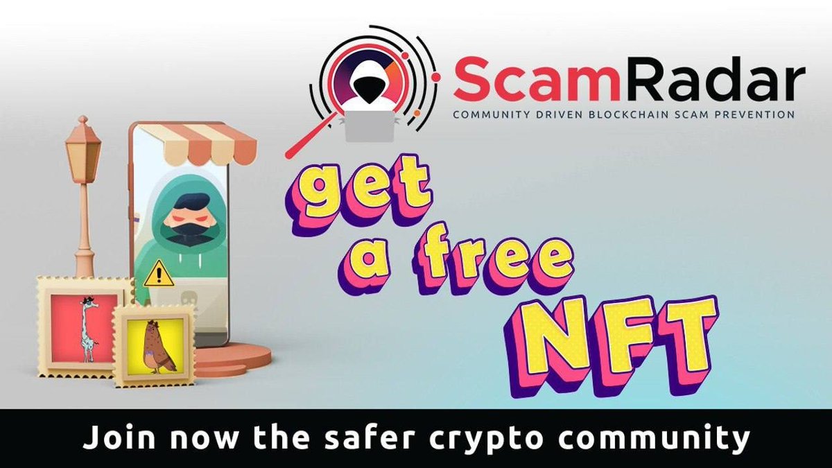 CryptoTownEU's tweet photo. 🚀 Airdrop: ScamRadar
💰 Value: 5000 NFTs Pool
📅 End Date: 21st July, 2022
🏦 Distribution Date: 22nd July, 2022

Talk with the Telegram Bot
https://t.co/IqNPegoU9r

#Airdrop #Airdrops #Giveaway #Crypto https://t.co/KjEQ7hr64y