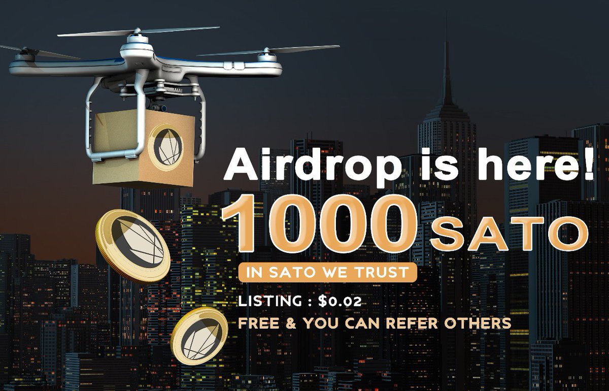 AirdropKingNews's tweet photo. New Airdrop: SatoshiGold
Reward: 1000 SATO tokens
Distribution date: 14 June, 2022

🔗Airdrop Link: https://t.co/Vz80ewtbyJ

- Complete all tasks of the airdrop
- Submit your BSC wallet address
- For 1,000 Random Lucky participants

-You will get 500 SATO for each valid referral https://t.co/MUjHELJwJi