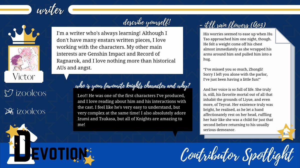 Devotion: A Knights Zine || Completed tweet media