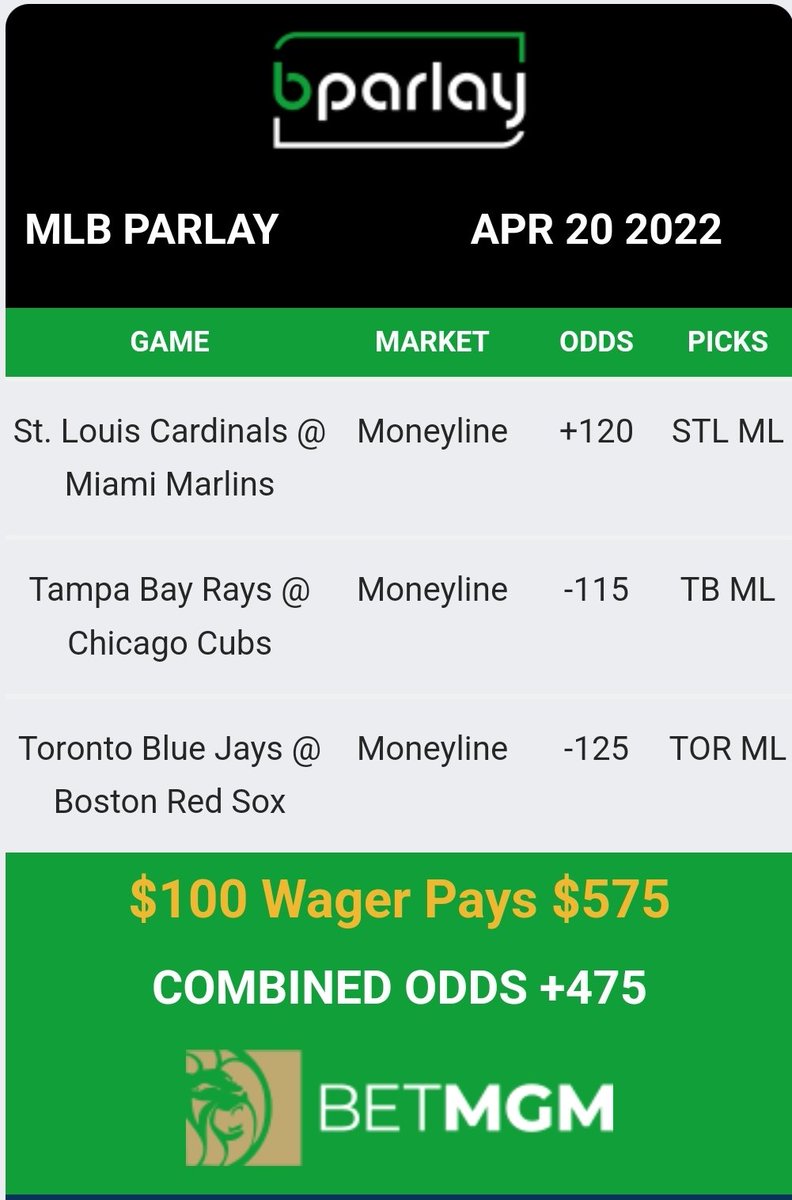bparlaypicks's tweet photo. Yesterday's MLB parlay winner 🙌

⚾️⚾️ Baseball Betting ⚾️ 

https://t.co/NX6Uy8bk4w

Join the Army ✅️

#mlb #MLBPicks #GamblingTwiitter #sportsbetting #Baseball #parlay #bparlay # https://t.co/TIn48yfhR3