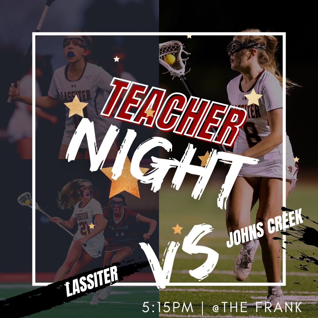 GAME DAY &amp; 
⭐️ STAR TEACHER NIGHT⭐️ 

Join us tonight for our last regular season home game vs. Johns Creek at 5:15. Tonight we will be honoring our ⭐️ Star teachers prior to the start of the game ⭐️
