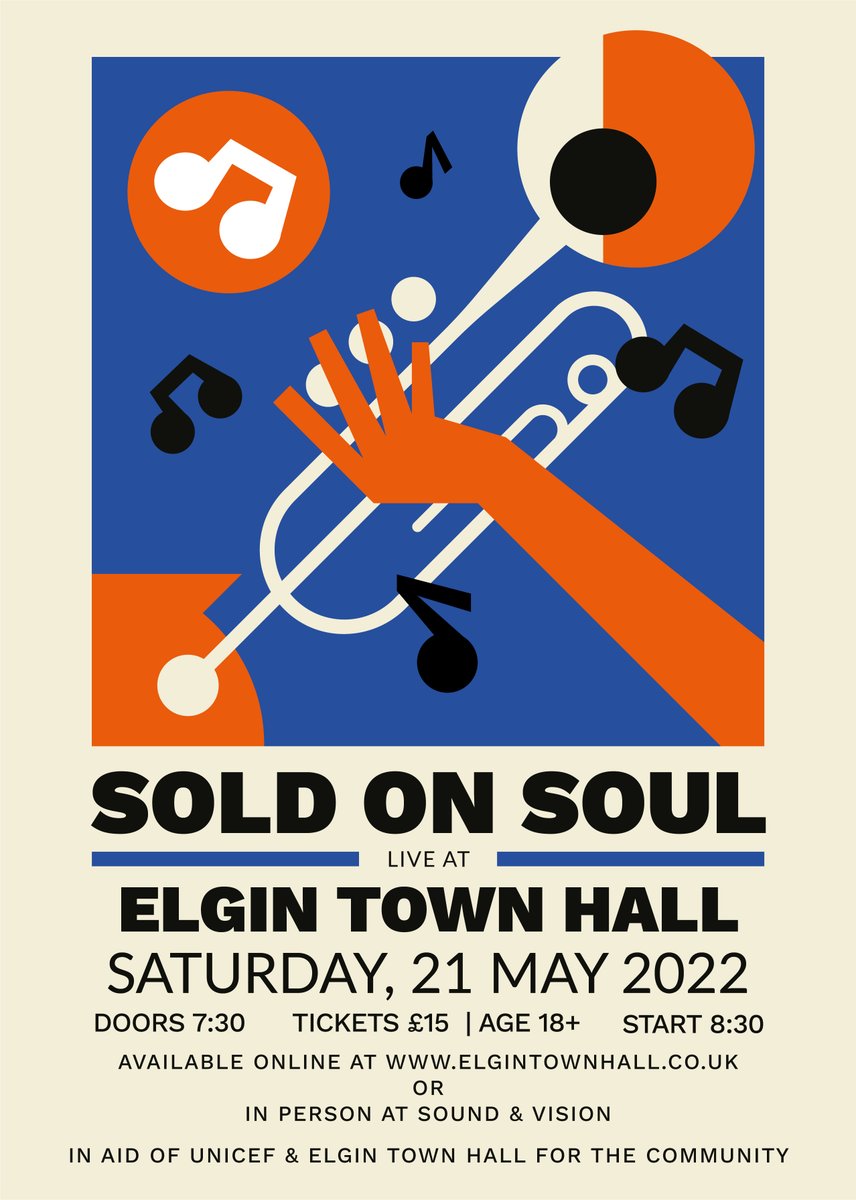 GREAT NIGHTS OUT AND RAISING FUNDS FOR GOOD CAUSES TOO.
Tickets available from : elgintownhall.co.uk